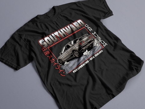 Southwards Tee - Skyline Black